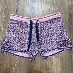 Sundance Cotton Women’s Small Pajama Drawstring Shorts Purple Pink